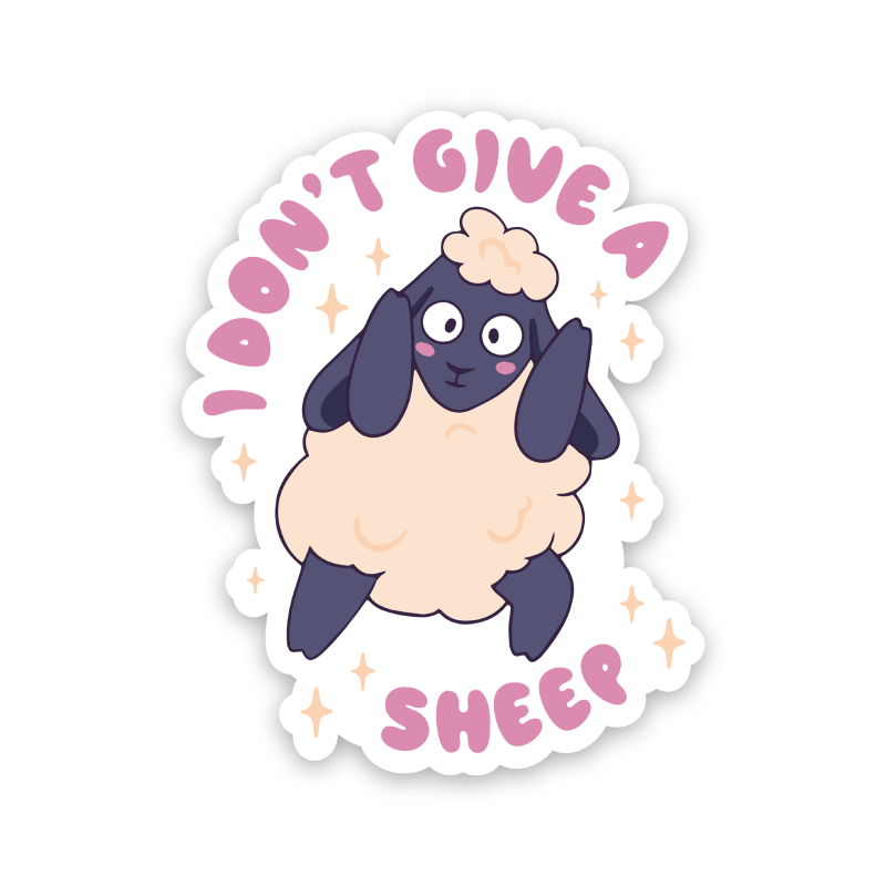 I Don't Give A Sheep Sticker