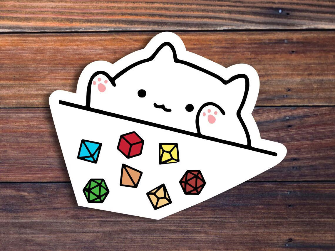 Cat Dice Sticker
