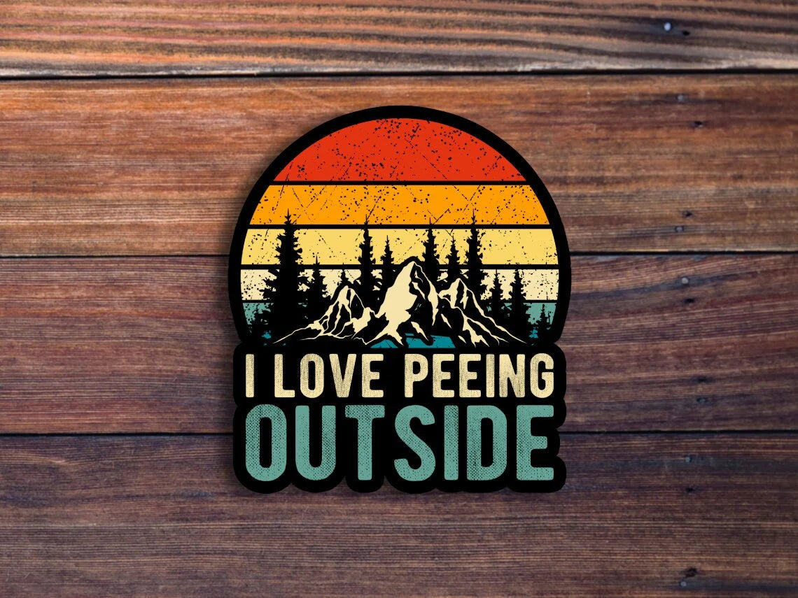 I Love Peeing Outside Sticker