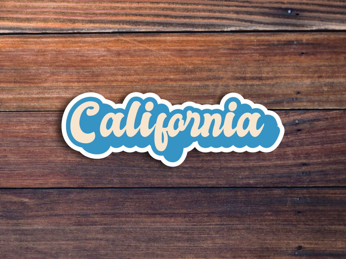 California Retro Text Sticker – Sticker Horse