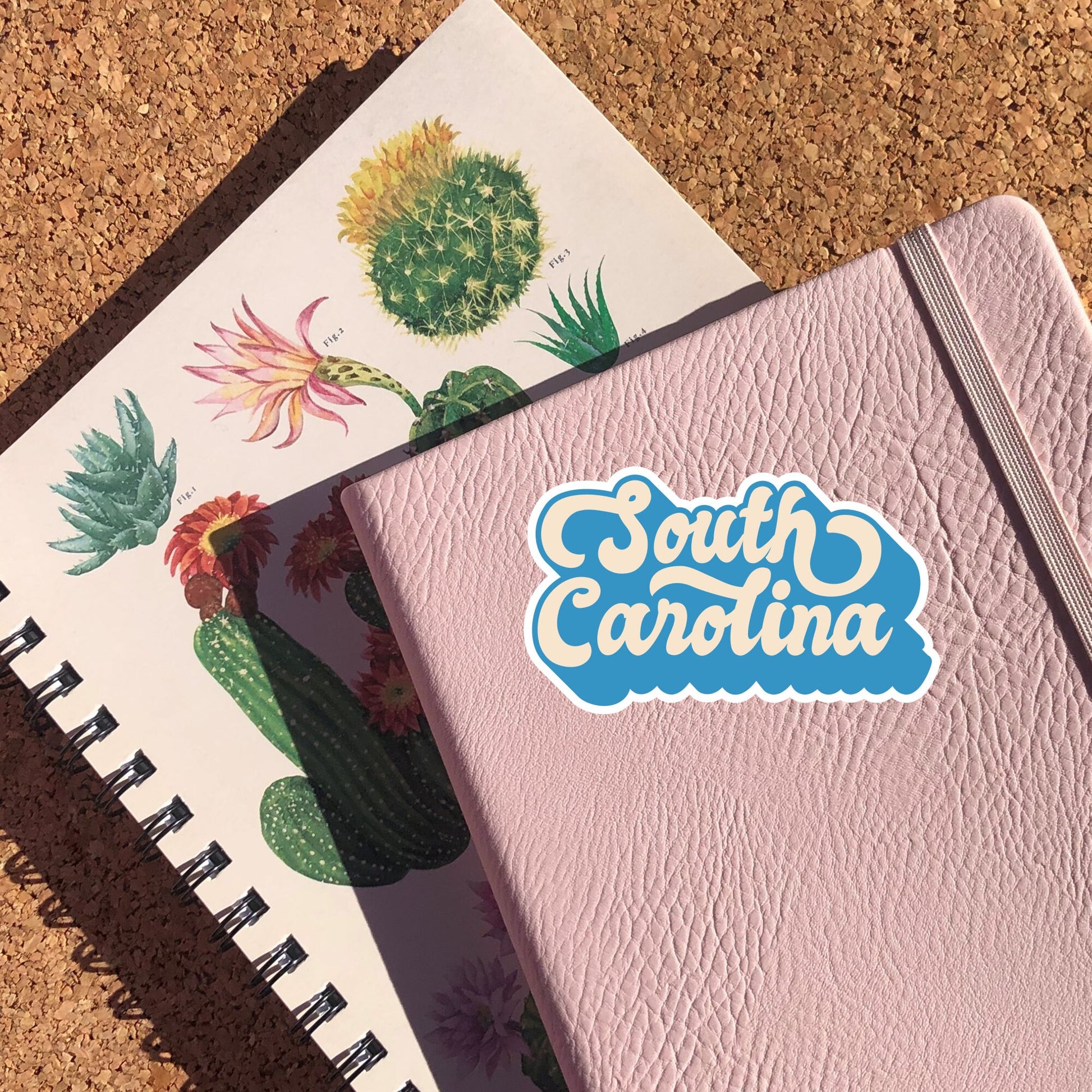 South Carolina Retro Text Vinyl Sticker, South Carolina Stickers, South Carolina Decal, USA State Stickers, State Of South Carolina Sticker