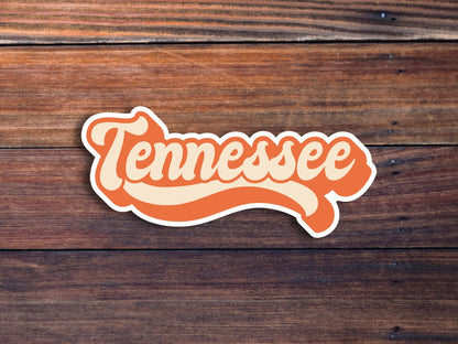 Tenessee Retro Text Vinyl Sticker, Tenessee Stickers, Tenessee Decal, USA State Stickers, State Of Tenessee Sticker, Tenessee State Stickers