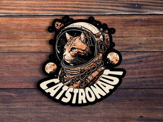 Catstronaut Sticker, Cat Sticker, Space Sticker, Astronaut Sticker, Cool Sticker For Laptops, Water Bottles, Planners, Hydroflasks, And More
