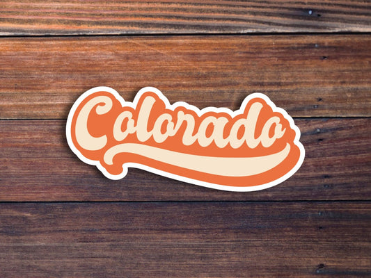 Colorado Retro Text Vinyl Sticker, Colorado State Decal, USA State Laptop Stickers, State Of Colorado Sticker, College Student Gift Ideas