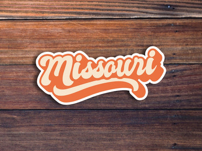 Missouri Retro Text Vinyl Sticker, Missouri Decal, US State Stickers, Car Sticker, Water Bottle Sticker, Tumbler Decal, Waterproof Sticker