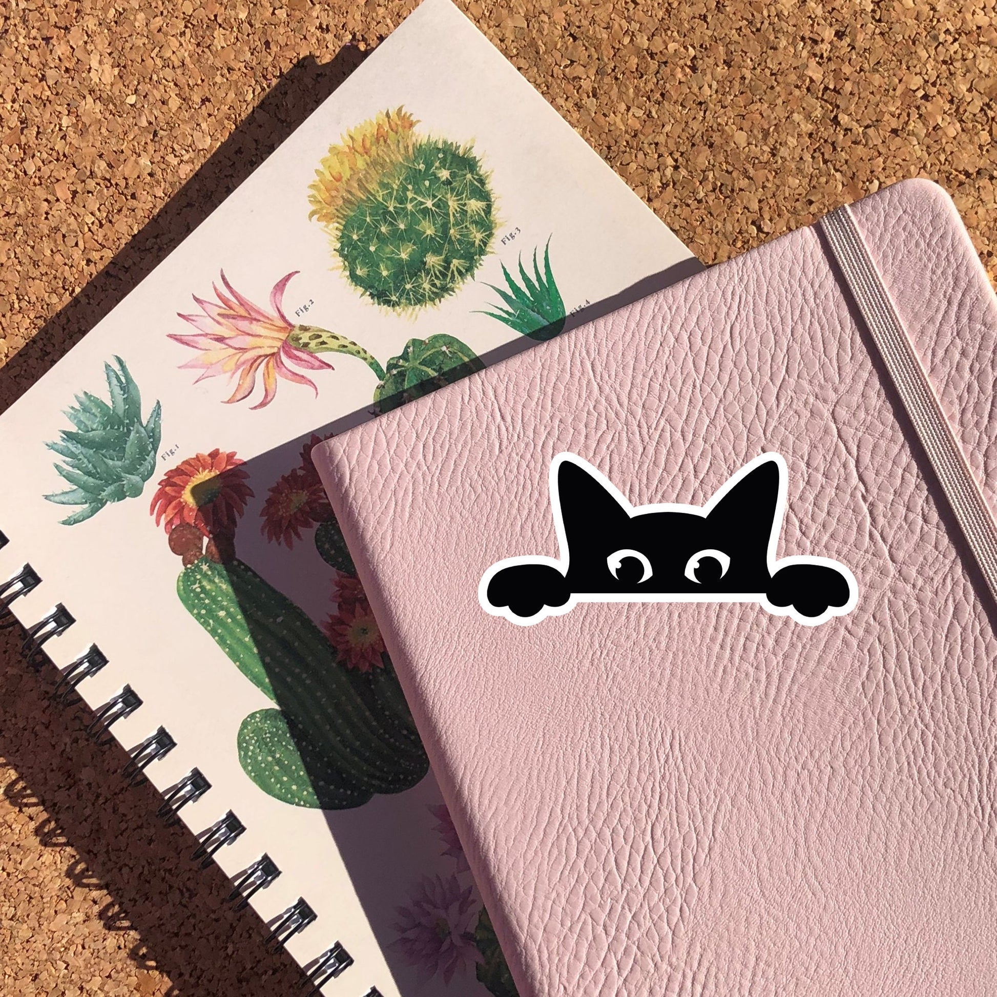 Peeking Cat Vinyl Sticker, Funny Cat Sticker, Meme Sticker, Car Sticker, Bumper Sticker, Cat Mom Decal, Black Cat Sticker,Waterproof Sticker