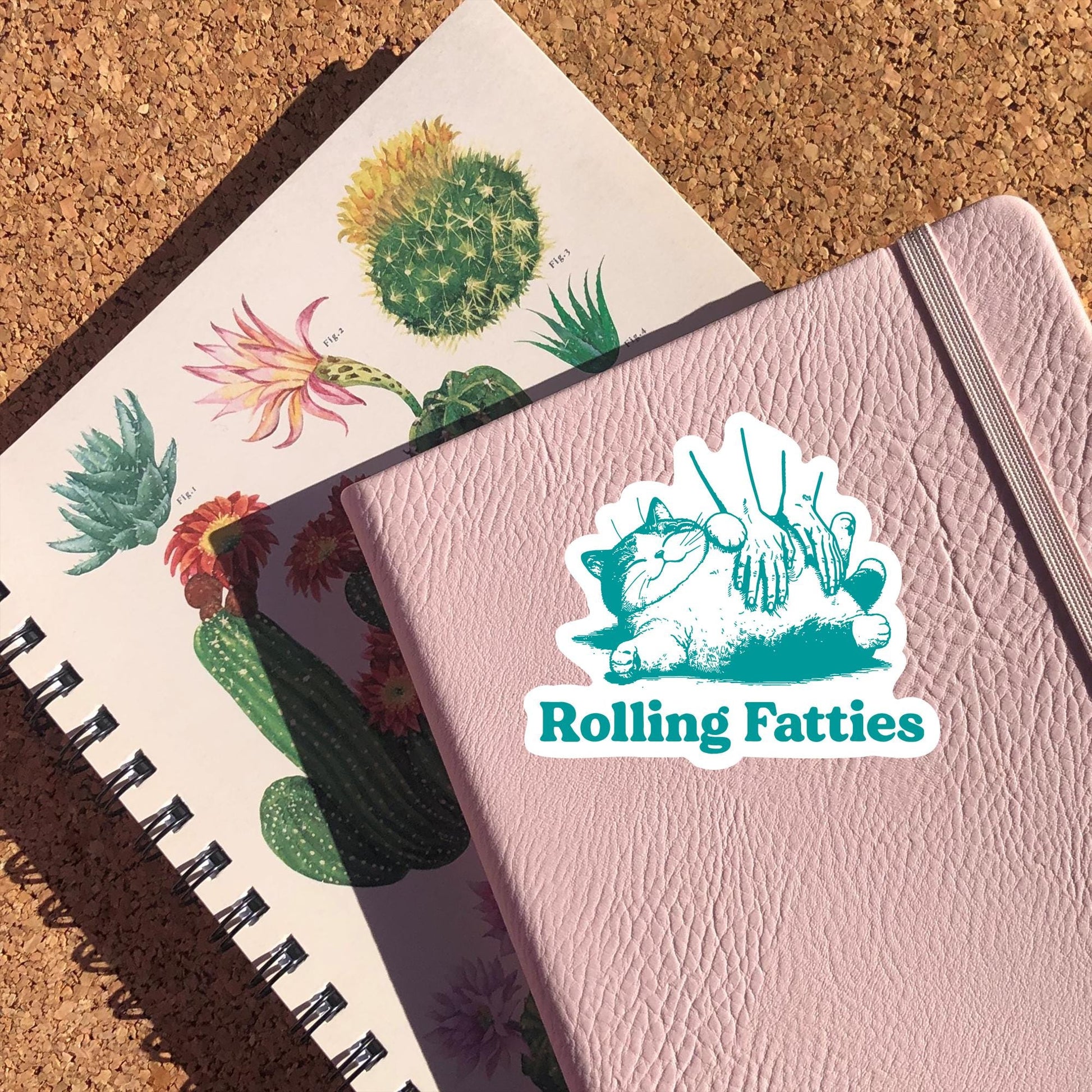 Rolling Fatties Cat Sticker, Funny Cat Sticker, Cat Meme Sticker, Cat Lovers Gift, Unhinged Sticker, Fat Cat Sticker, Cute Cat Sticker