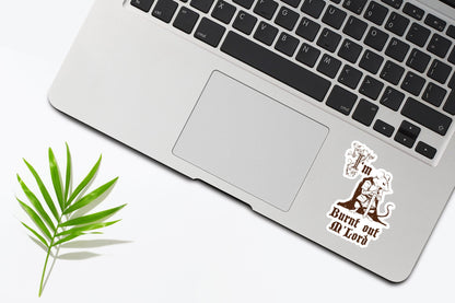 I'm Burnt Out Mlord Mouse Sticker, Knight Mouse Sticker, Funny Sticker, Meme Sticker, Medieval Sticker