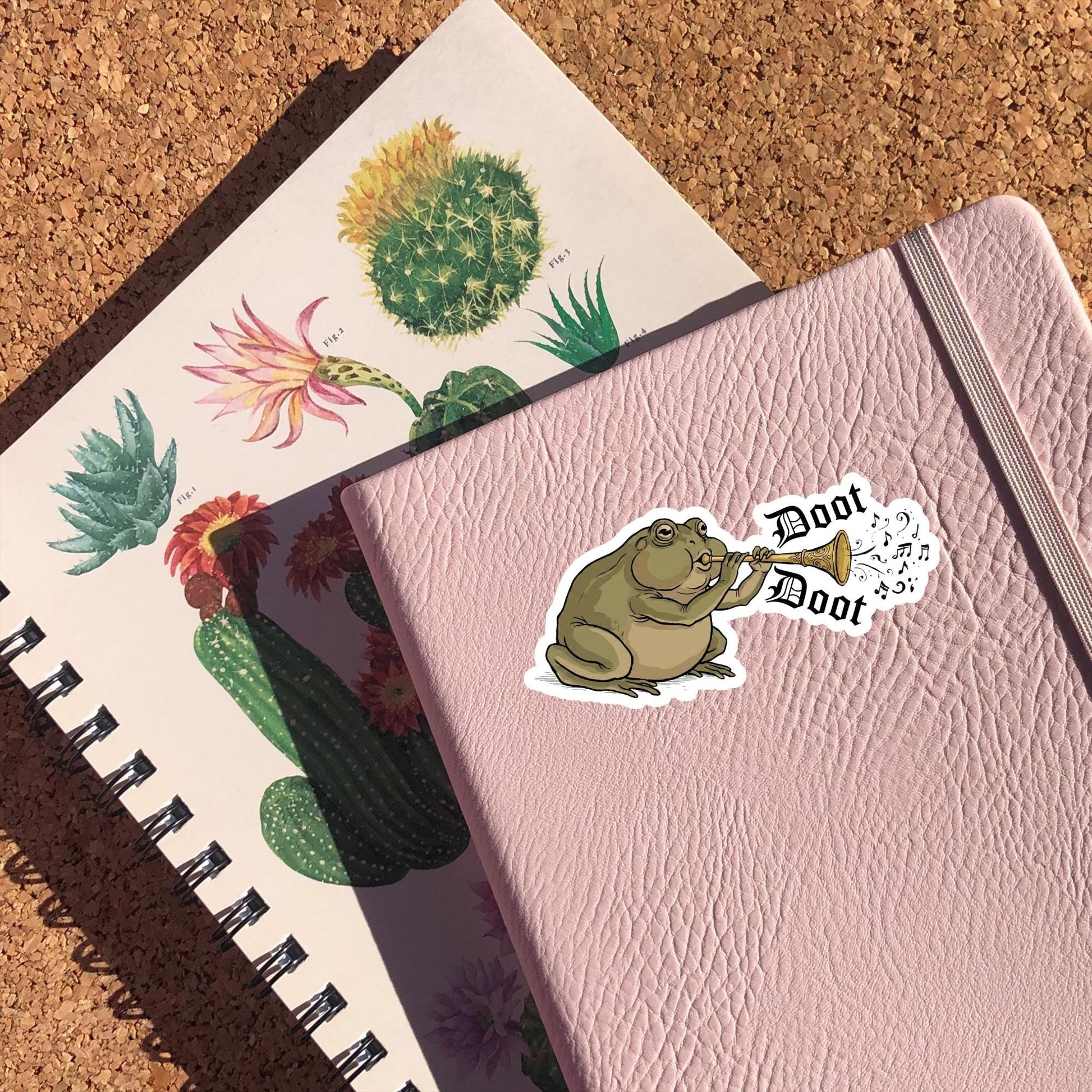 Doot Doot Medieval Frog Sticker, Funny Meme Decal, Weatherproof