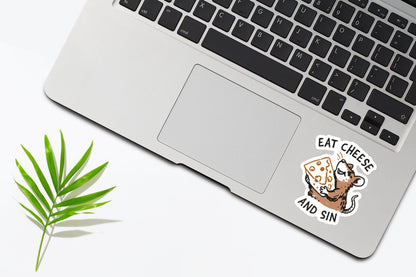 Eat Cheese And Sin Sticker