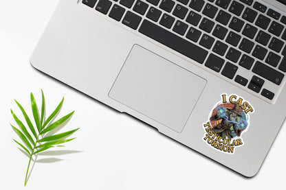 I Cast Testicular Torsion Sticker, Funny Wizard Meme Decal