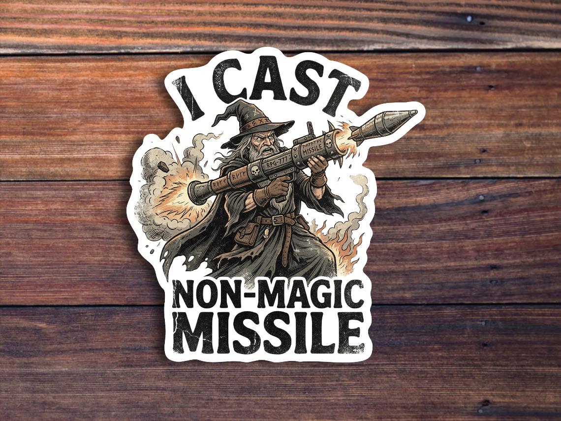 I Cast Non-Magic Missile Sticker