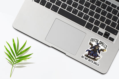 Outta Spells But Not Outta Shells Sticker