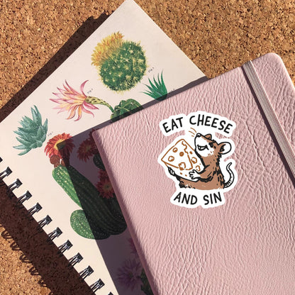 Eat Cheese And Sin Sticker