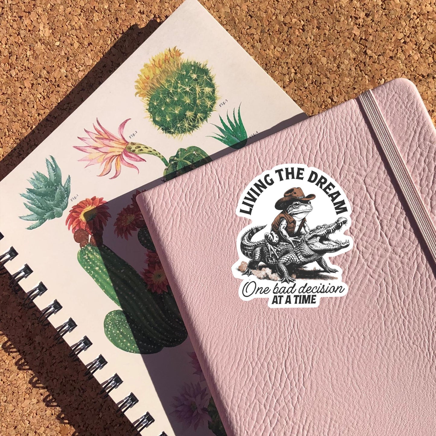 Living The Dream Frog Sticker