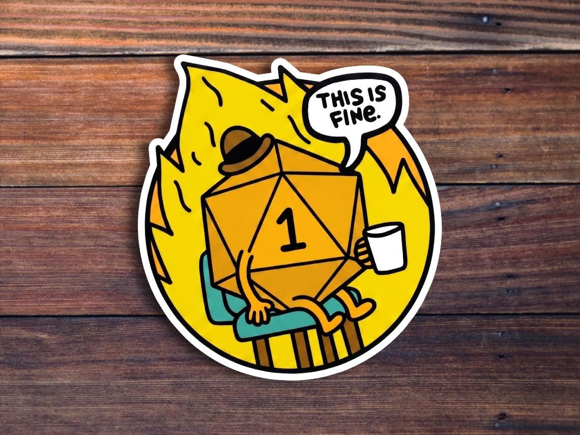 This Is Fine Natural 1 Sticker