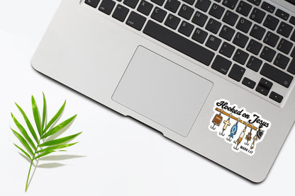 Hooked On Jesus Sticker