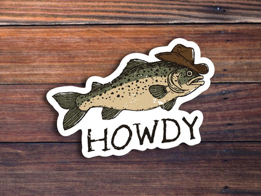 Howdy Fish Sticker