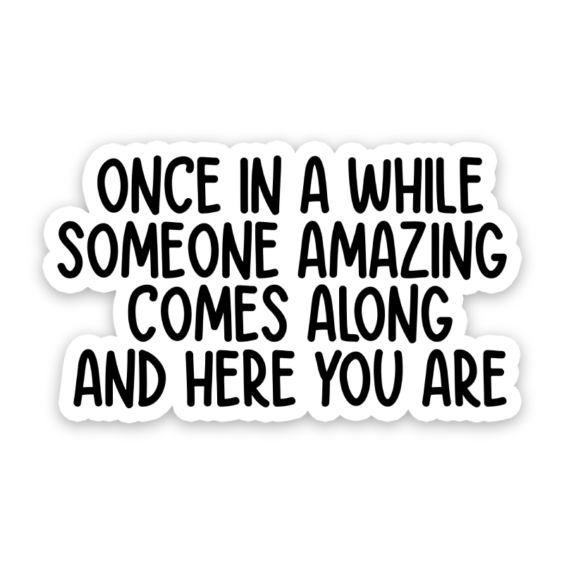 Once In A While Someone Amazing Comes Along And Here You Are Sticker