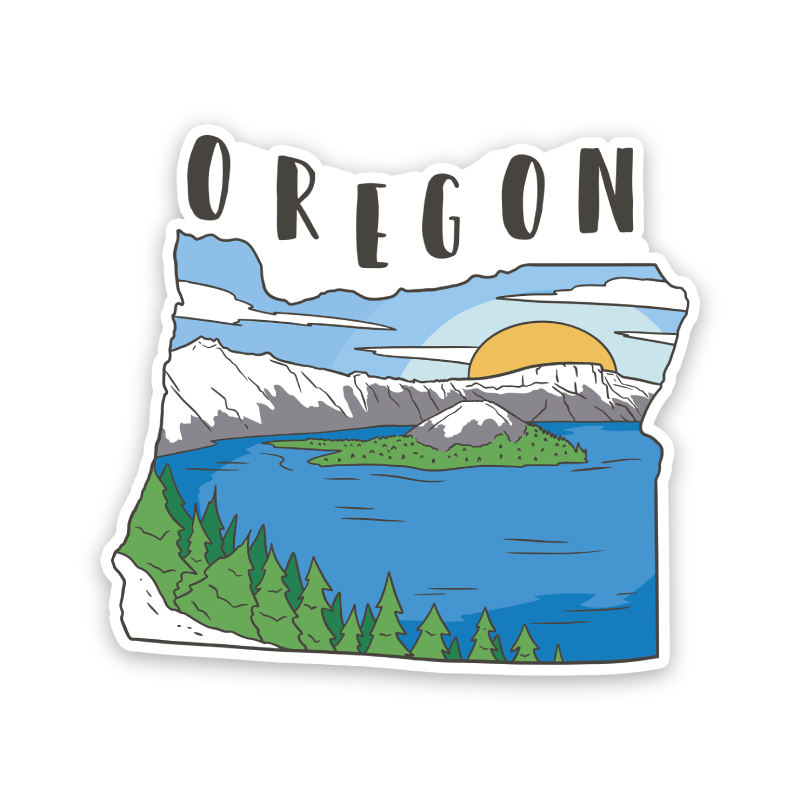Springfield Oregon Sticker Oregon State Shaped Sticker – Sticker Horse