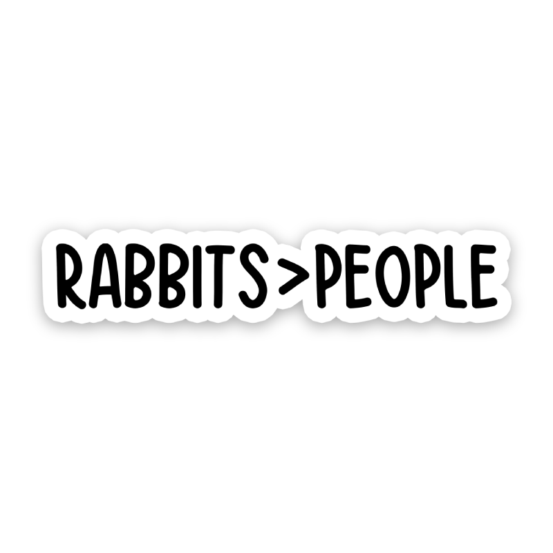 Rabbits Over People Sticker