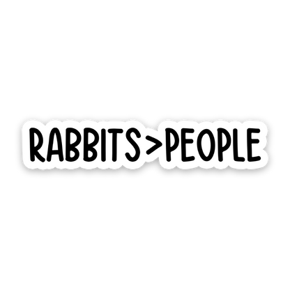 Rabbits Over People Sticker