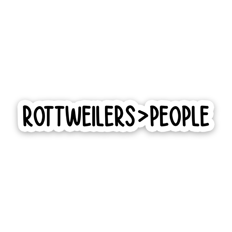 Rottweilers Over People Sticker