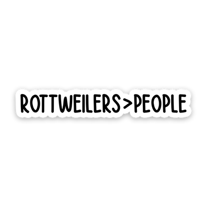 Rottweilers Over People Sticker