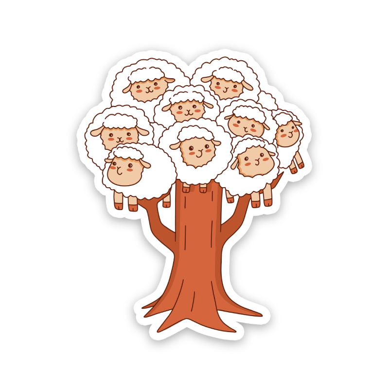 Sheep Tree Sticker