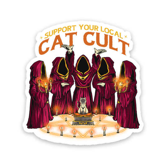 Support Your Local Cat Cult Sticker