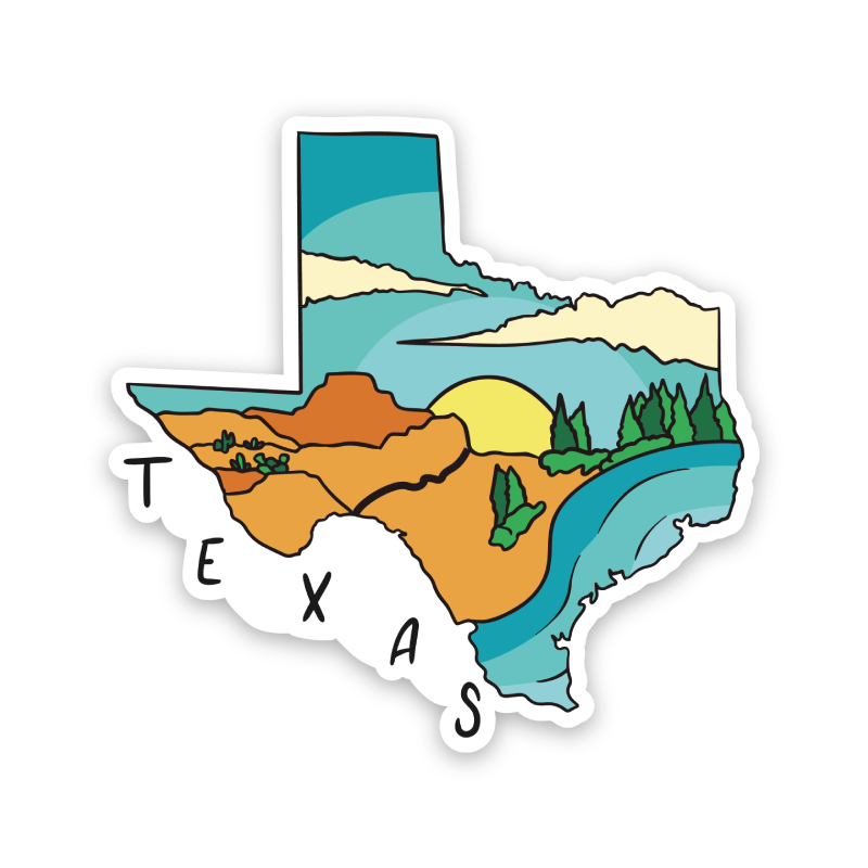 Texas State Shaped Sticker