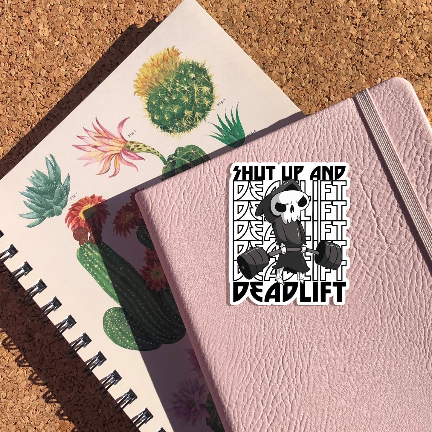 Shut Up And Deadlift Grim Reaper Sticker