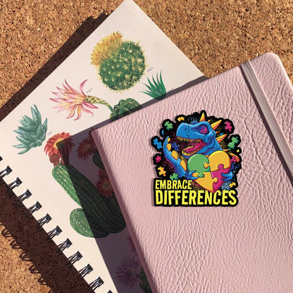Embrace Differences Autism Awareness Sticker