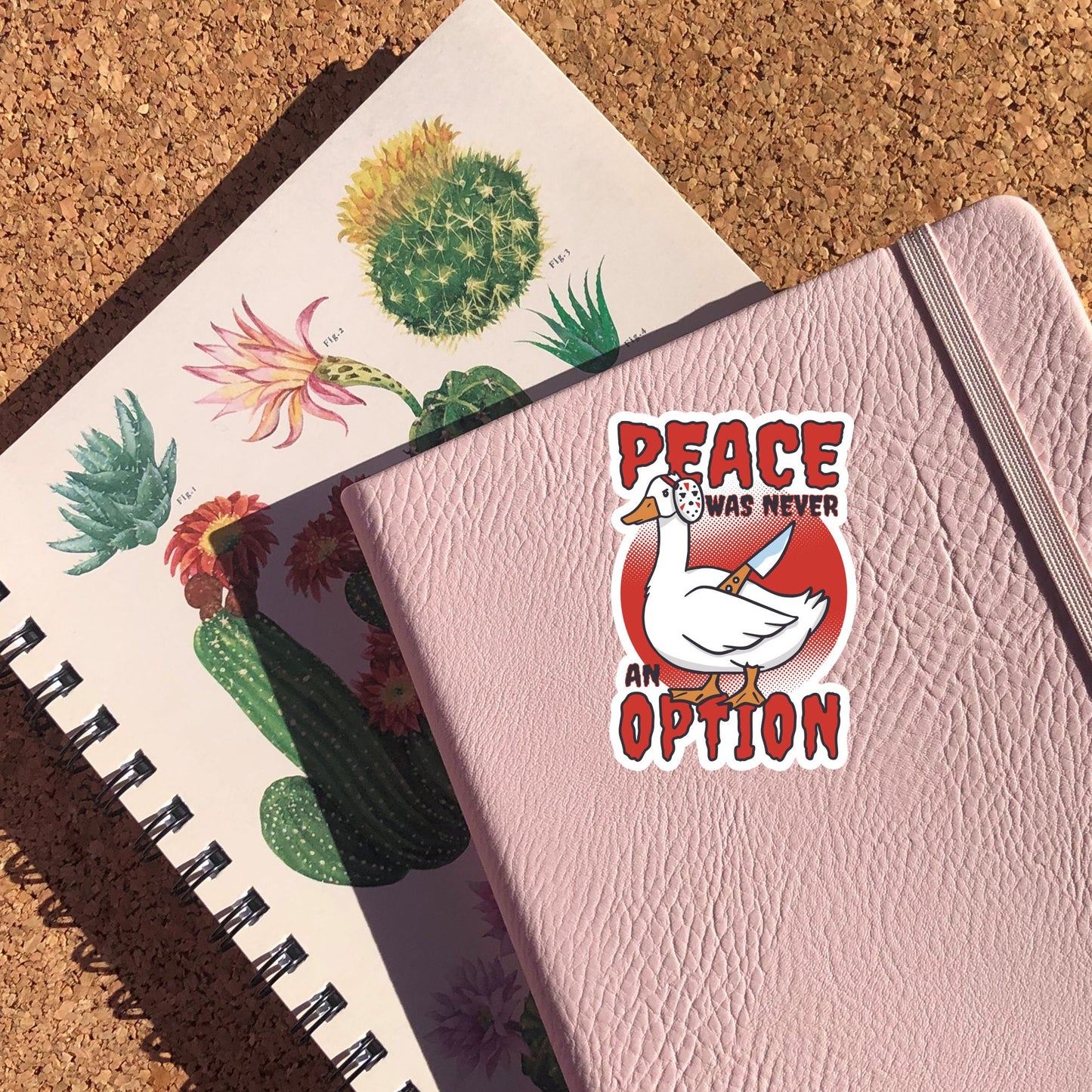 Peace Was Never An Option Goose Sticker