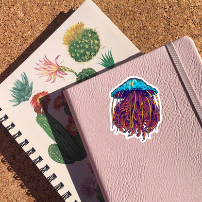 Floral Jellyfish Sticker