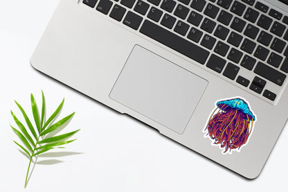 Floral Jellyfish Sticker